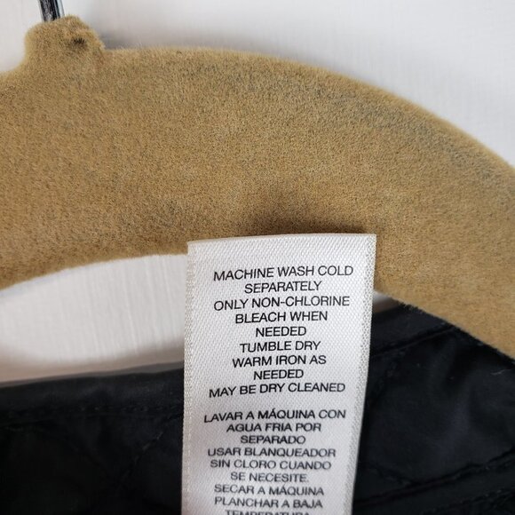 Chicos Reversible Vest Leopard Animal Print Black Quilted Longline Size 1 Medium - Picture 6 of 6